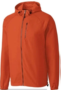 New Cutter & Buck Anderson Full Zip Jacket Orange Wind Water Resistant XL - Picture 1 of 6