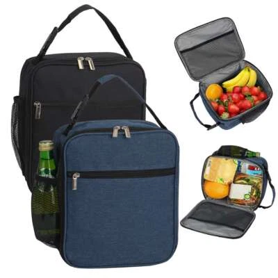 Bolsa de lonchera aislada para hombres y mujeres trabajo gran capacidad almacenamiento reutilizable Foto 1 de 4