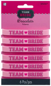 Hens Night Party Accessories Team Bride Bracelets Favours for Bridesmaids - Picture 1 of 3