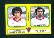 Panini Footballers 1985-86 Figure! N.412! Borges/Canuti! Catania! New!!