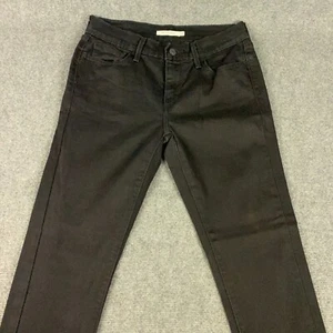Levis 710 Jeans Womens 29 Black Super Skinny Stretch Denim Casual Comfort - Picture 1 of 18