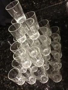 Lot 36 pc Shot Glasses Glass Barware Shots Drink Whiskey Tequila Vodka 2 oz - Picture 1 of 12