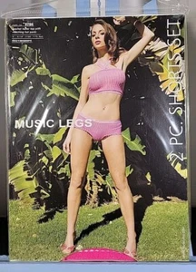 Music Legs 2 Pc. Crochet Halter Top & Hot Pants Set Pink Style 9786 - Picture 1 of 8