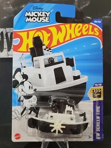 2025 Hot Wheels #166 DISNEY STEAMBOAT HW Screen Time 10/10 Mickey Mouse - Picture 1 of 3