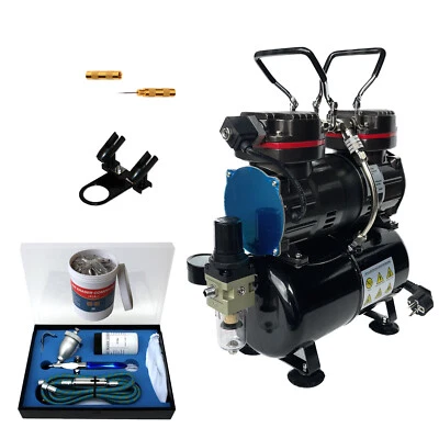 Airbrush Kompressor AD-296 Komplett-Set 1 Sandstahlpistole BD-178 mit Zubehör - Bild 1 von 4