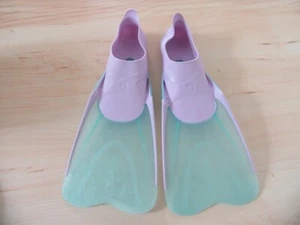 gut erhaltene Schwimmflossen von Subea für Mädchen, Gr. 34/35, rosa-türkis - Bild 1 von 6