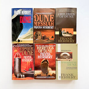 Frank Herbert DUNE Complete Series Lot of 6 (#1-6) Set Vintage Paperback Books