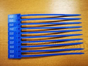 Secure Grip 11″ (300mm) Plastic Pull Tight Seals - Tydenbrooks - Blue - Picture 1 of 2