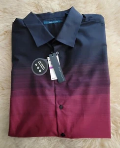New With Tags Perry Ellis Men's Dark Sapphire Shirt Size 2XLT NWT - Picture 1 of 3