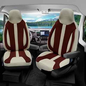 Fundas de asiento para autocaravana piloto adecuadas para Gallmeister Sprinter (beige-marrón) - Imagen 1 de 11