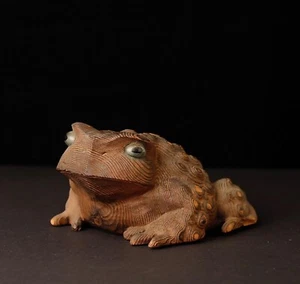 Rare wooden votive Toad sculpture. Early 20th century  ZH22 - Picture 1 of 18