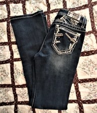 #A- Womens Grace in LA Easy Fit Bootcut Jeans Size 28 x 33  Bling & Flair