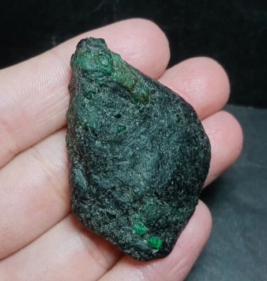 Dark Shed Emerald Rough, Untreated Zambian Emerald Rough Loose Gemstone Raw. - image 1 of 4