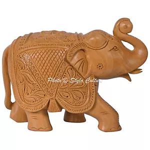 Antique Elephant Wooden Indian Art Rosewood Woodenware Carved Figure Collectible - Picture 1 of 3