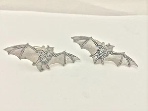 Bat A34 Fine English Pewter Animal Cufflinks Handmade In Sheffield - Picture 1 of 1