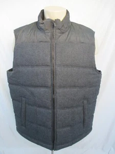 Apt. 9 Men's Dark Gray Zip-Up Wool Blend Puffer Jacket Vest XL - Picture 1 of 9