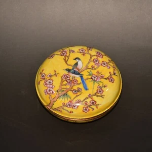 Collect China Old cloisonne hand painting flower bird snuff bottle decoration - Picture 1 of 9