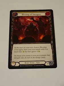 Blessing Of Savagery (Yellow) Rare Dynasty Flesh and blood Tcg NM - Bild 1 von 2