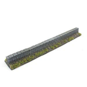 Garten-Mauer | Bemalt & Beflockt x 6 | 20-28 mm Tabletop Gelände Modellbau - Bild 1 von 7