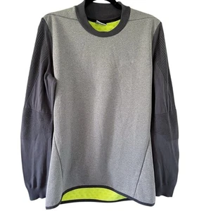 NIKE GOLF Tech Therma Sphere Grey Black Crew Sweatshirt Men Sz L Large Pullover - Picture 1 of 16