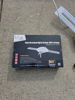 USED LaLa HD8008 Omni Directional HDTV TV Antenna Attic or Outdoor W/ Amplifier - Image 1 of 4