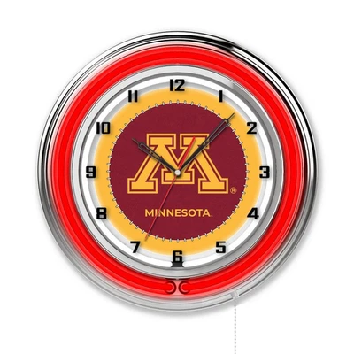 NCAA - Minnesota Double Neon Ring, Logo Clock College Team Logo - Image 1 of 4