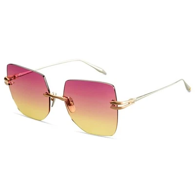 Gafas de sol DITA ABRAZ DTS155-A-02 oro rosa plata melocotón puesta de sol degradado sin montura Foto 1 de 4