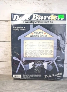 Vintage 1987 Dale Burdett Country Kreuzstich-Set Rezept Happy Home CK663 - Bild 1 von 4