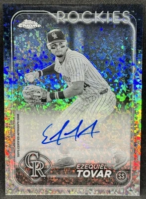 Ezequiel Tovar 2024 Topps Chrome #AC-ET Black White Mini Diamond Refractor Auto - Image 1 of 2