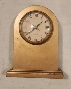 Quartz Gold Arch Shape Modern Design Finish Wood Clock - Picture 1 of 5