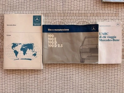 Libretto Uso e Manutenzione Auto Mercedes 190 190 E 190 D e 2.5 Italiano Serie 1 - Immagine 1 di 2