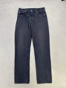 Vintage Levis 501 Jeans Mens 30x34 Black Straight Leg Button Fly Made USA 90s - Picture 1 of 17