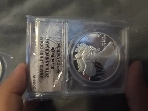 2006 W PROOF SILVER EAGLE ANACS PR69 DCAM FROM THE 20TH ANNIVERSARY SET - Picture 1 of 3