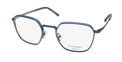 NEW OGA 10165O GLASSES 51-22-145 MENS FRANCE OVAL BLUE TITANIUM FULL-RIM BG12 - Image 1 of 4