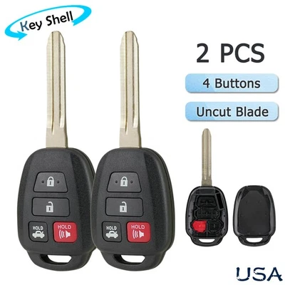 2 para Toyota Camry 2012 2013 2014 2015 2016 2017 mando a distancia llavero carcasa estuche 4B Foto 1 de 4