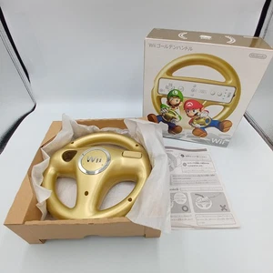 Club Nintendo Mario Kart Wii Gold Golden Handle Wheel from Japanese In Box - Picture 1 of 10