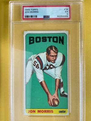 Jon Morris 1965 Topps Football Card #14 - Boston Patriots Center PSA 5 - Image 1 of 2