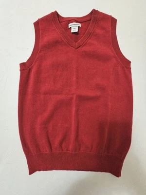 Chaleco suéter rojo sin mangas para niños talla S 6-7 Foto 1 de 3