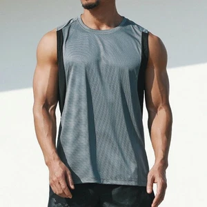 Mens Quick Dry Vest Fitness Muscle Tank Tops Sleeveless Workout Gym Sports Shirt - Picture 1 of 14