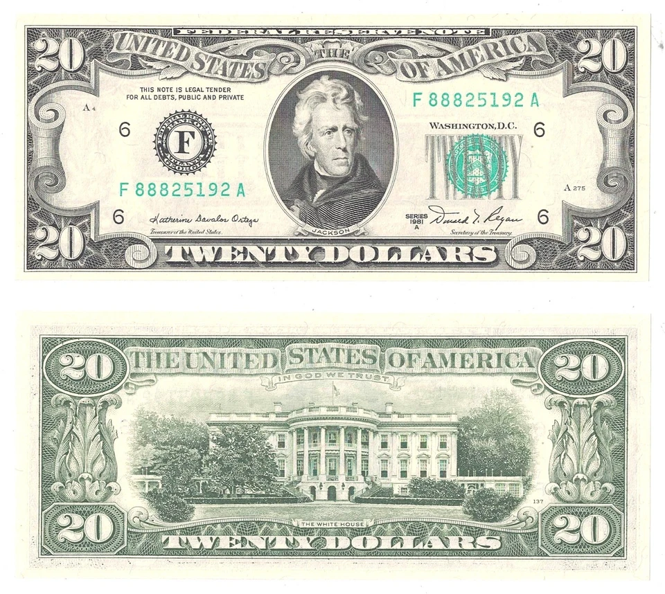 1981-A $20 Atlanta District Federal Reserve Note Fr 2074-F Uncirculated #5192 - Image 1 of 1