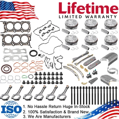 Engine Overhaul Rebuild Kit Timing Chain For Hyundai Genesis Santa Fe Kia 3.3L - Image 1 of 4