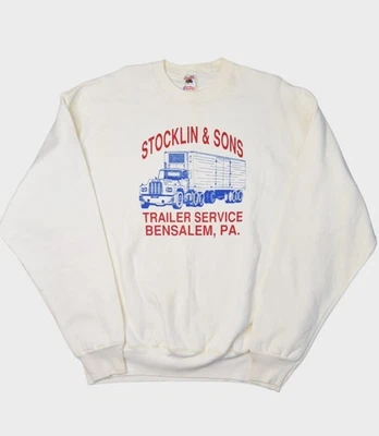 Винтажная мужская толстовка для грузоперевозок XL Fruit of the Loom суперхлопок сделано в США - Изображение 1 из 4