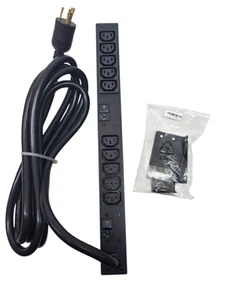 APC Montage en rack PDU, Basic 200V-230V/30A, (10) Prises, Montage en rack horizontal 1U-- - Photo 1/9