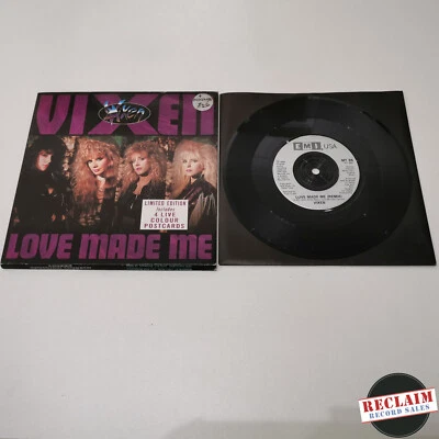 vixen love made me 7" limited edition + postcards vinyl record very good - Image 1 of 4