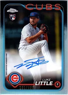 2024 Topps Chrome Luke Little Rookie Refractor Auto /499 - Image 1 of 2