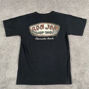 Ron Jon Surf Shop Shirt Men's Medium Black Clearwater Beach Beach Bum Garage Tee