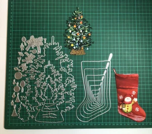 Large Christmas Tree, Decorations & Stockings Die Collection - 2 Sets - 36 Dies - Picture 1 of 3