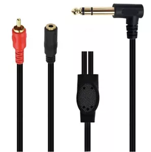 6.35mm 1/4" TRS to RCA + 3.5mm Stereo Audio Extension Cable Y Splitter - Picture 1 of 7