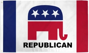 Republican 3x5ft Poly Flag Republican Party Red Elephant Political Campaign Flag - Picture 1 of 3