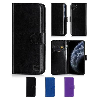 FLIP LEATHER CASE COVER FOR APPLE IPHONE 15 12 14 13 5 SE 6 7 8 XS XR 11 Pro Max - Image 1 of 4